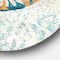Designart - Spiral Shell Hand Painted - Nautical & Coastal Metal Circle Wall Art
